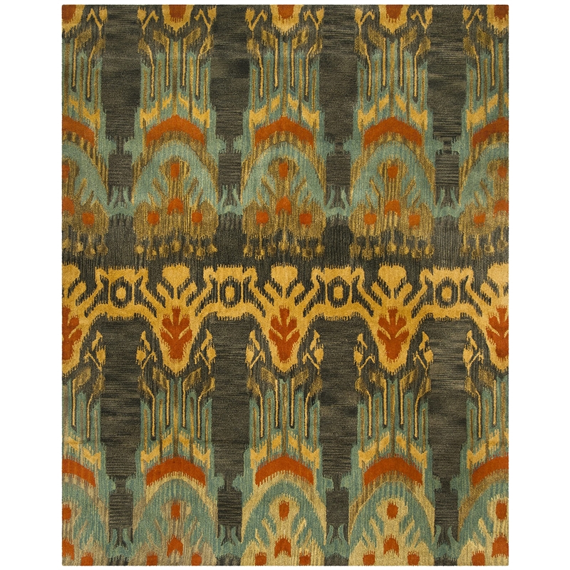 Safavieh Ikat Olive Contemporary Rug - 9' x 12'