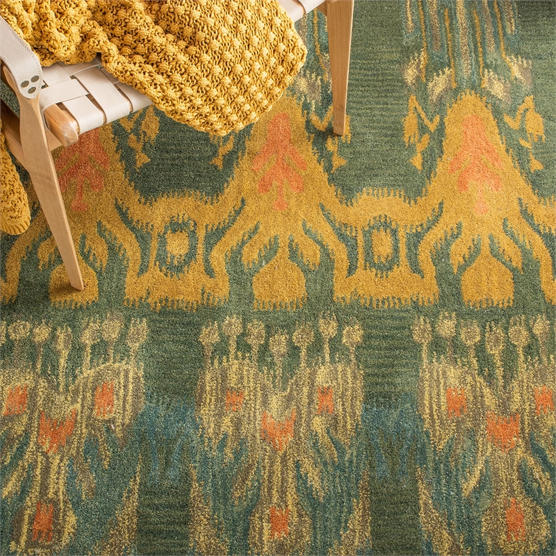 Safavieh Ikat Olive Contemporary Rug - 9' x 12'