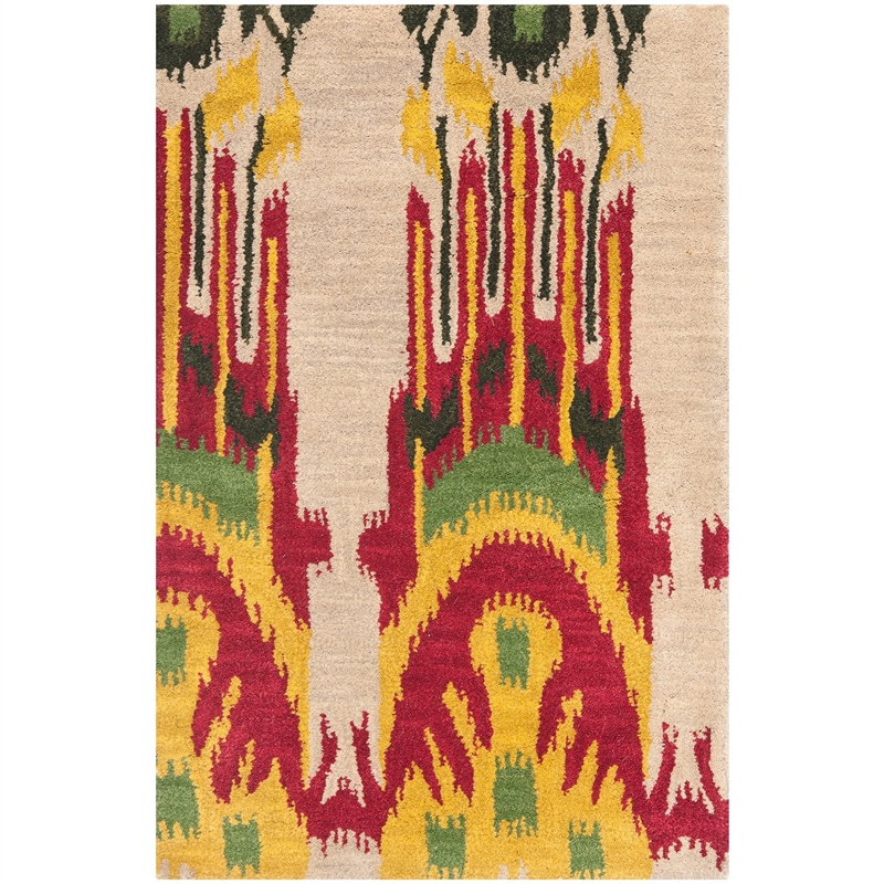 Safavieh Ikat Olive Contemporary Rug - Runner 2'3