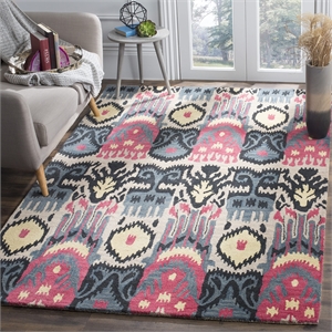 Safavieh Ikat Beige Contemporary Rug - 6' x 9'