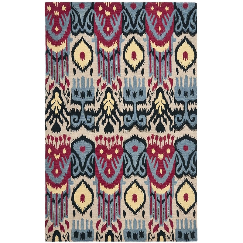 Safavieh Ikat Beige Contemporary Rug - 6' x 9'