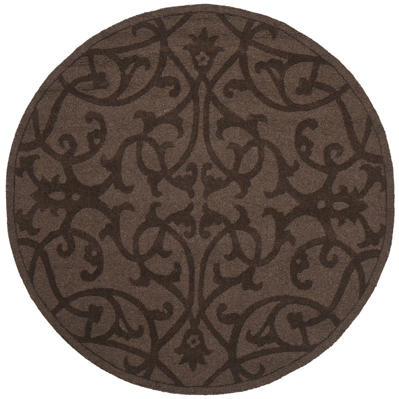 Safavieh Impressions Brown Contemporary Rug - Round 5'