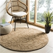 Safavieh Impressions Light Brown Contemporary Rug - Round 5'