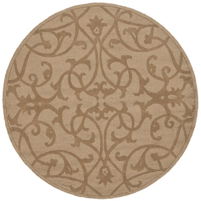 Safavieh Impressions Light Brown Contemporary Rug - Round 5'