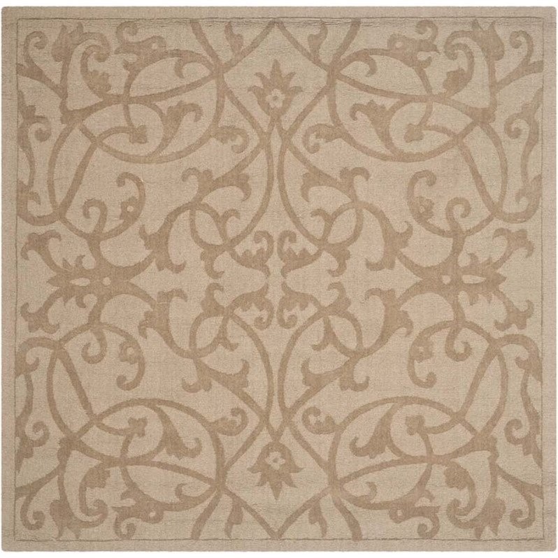 Safavieh Impressions Light Brown Contemporary Rug - Square 6'