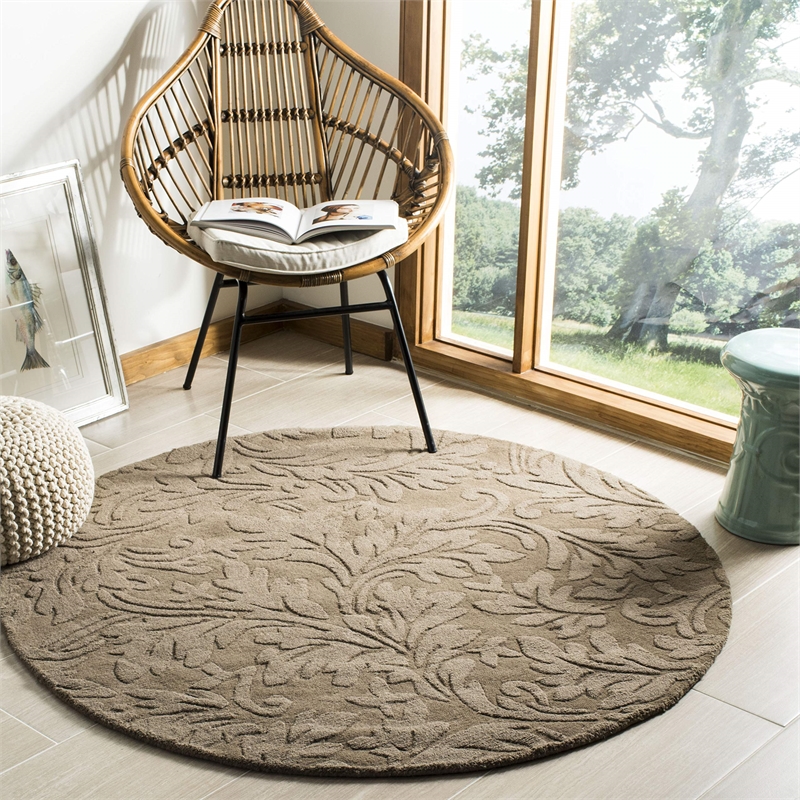 Safavieh Impressions Light Brown Contemporary Rug - Round 5'
