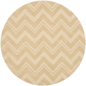 safavieh impressions dark gold contemporary rug - round 5'