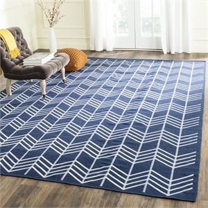 Safavieh Kilim 8'-0&quot X 10'-0&quot Wool Hand Woven Flat Weave Rug In Navy