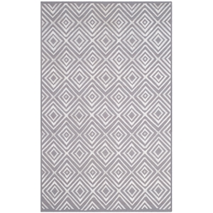 Safavieh Kilim 5'-0&quot x 8'-0&quot Wool Hand Woven Flat Weave Rug in Gray / Light Gray