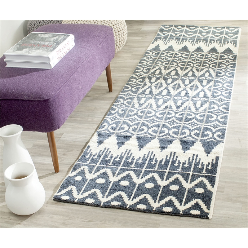 Safavieh Kenya Charcoal Transitional Rug - Runner 2'3