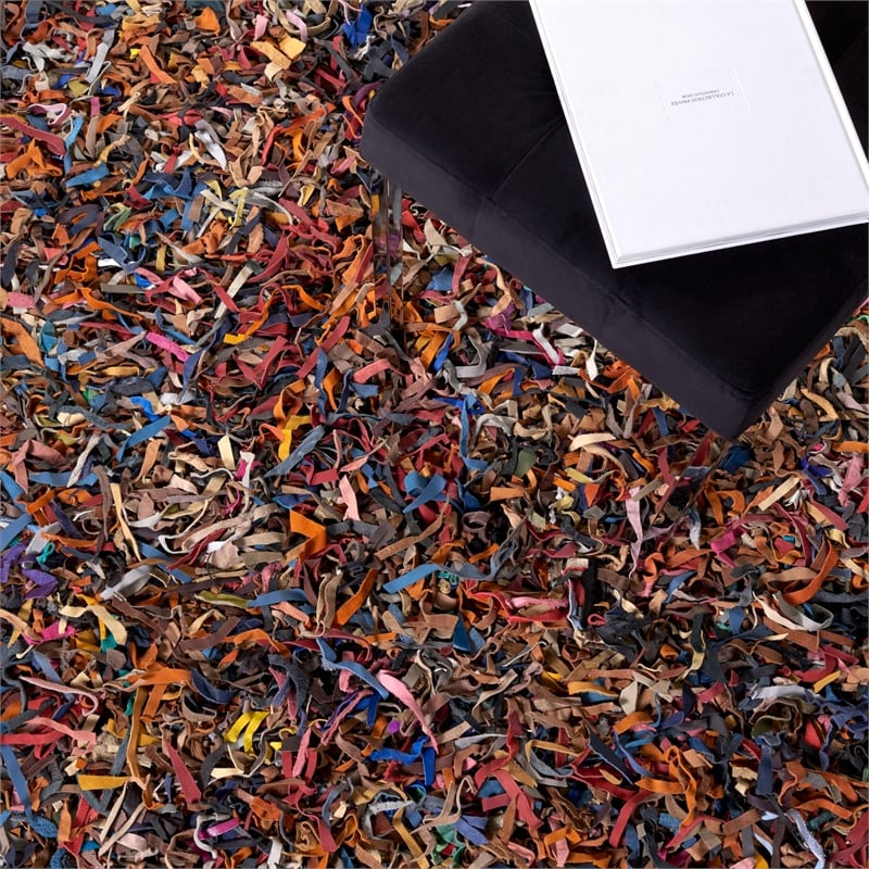 Safavieh Leather Shag  Shag Rug - Runner 2'3