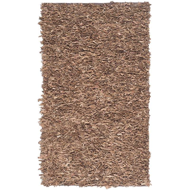 Safavieh Leather Shag Grey Shag Rug - 8' x 10'