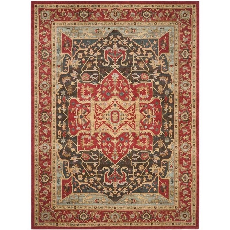 9' x 12' SAFAVIEH Mahal Collection MAH625D Traditional Oriental Non-Shedding Living Room Bedroom Dining Home Office Area Rug Red Red 9' x 12' SAFAVIEH Mahal Collection MAH625D Traditional Oriental Non-Shedding Living Room Bedroom Dining Home Office Area Rug Red Red