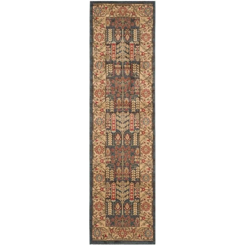 Safavieh Mahal Navy Traditional Rug 2 X 8 Mah697e 28 Safavieh Mahal Navy Traditional Rug 2