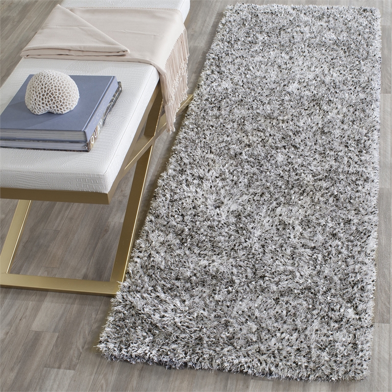 Safavieh Malibu Shag Silver Shag Rug - Runner 2'3