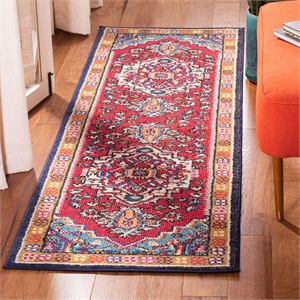 Safavieh Monaco Red Contemporary Rug - 2'2&quot x 14'
