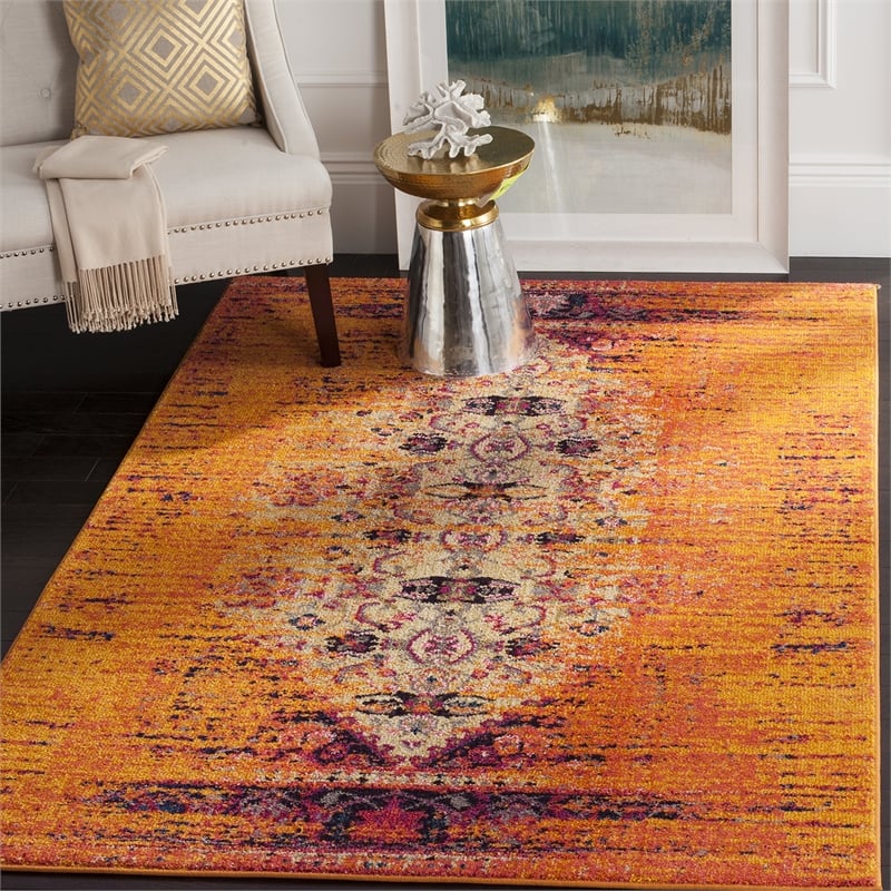 Safavieh Monaco Orange Contemporary Rug - 6'7