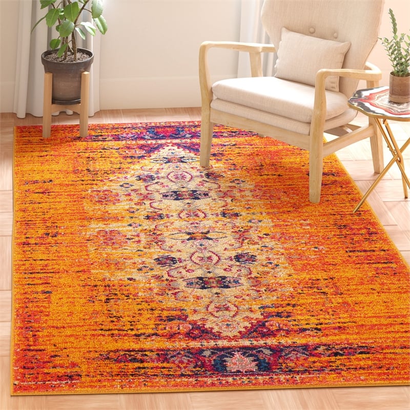 Safavieh Monaco Orange Contemporary Rug - 9' x 12'