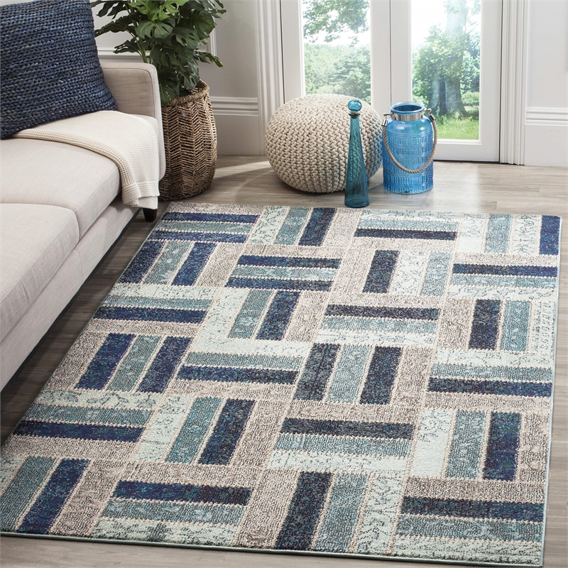 Safavieh Monaco Grey Contemporary Rug - 4' x 5'7