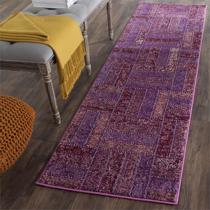 Safavieh Monaco Purple Contemporary Rug - Runner 2'2