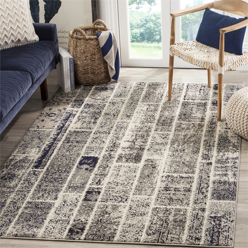 Safavieh Monaco Grey Contemporary Rug - 4' x 5'7