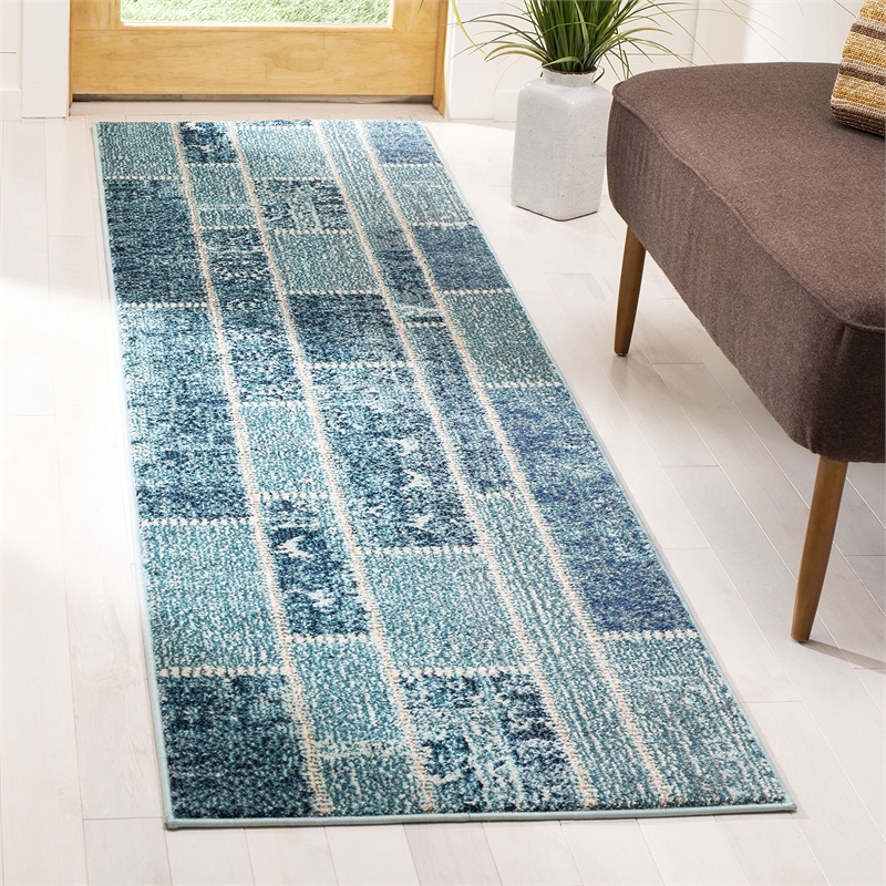 Safavieh Monaco Blue Contemporary Rug - Runner 2'2