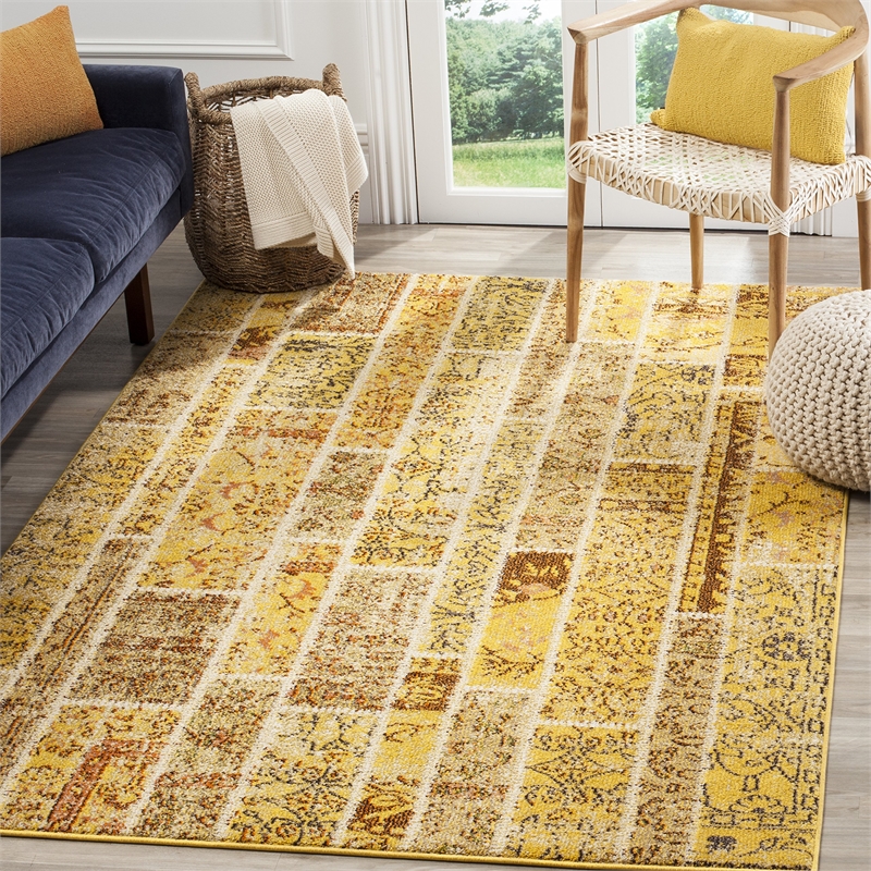 Safavieh Monaco Yellow Contemporary Rug - 4' x 5'7