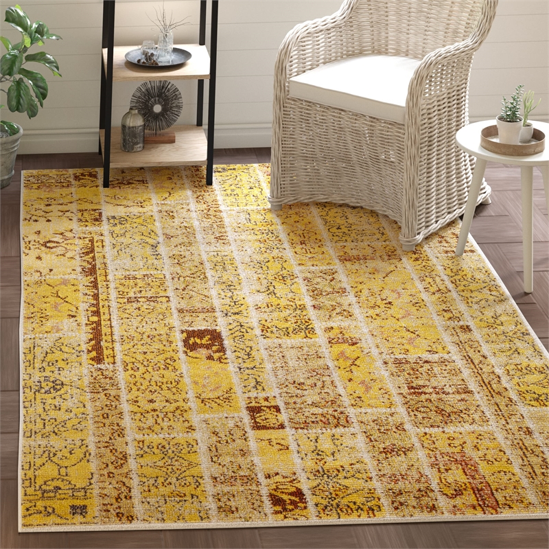 Safavieh Monaco Yellow Contemporary Rug - 6'7