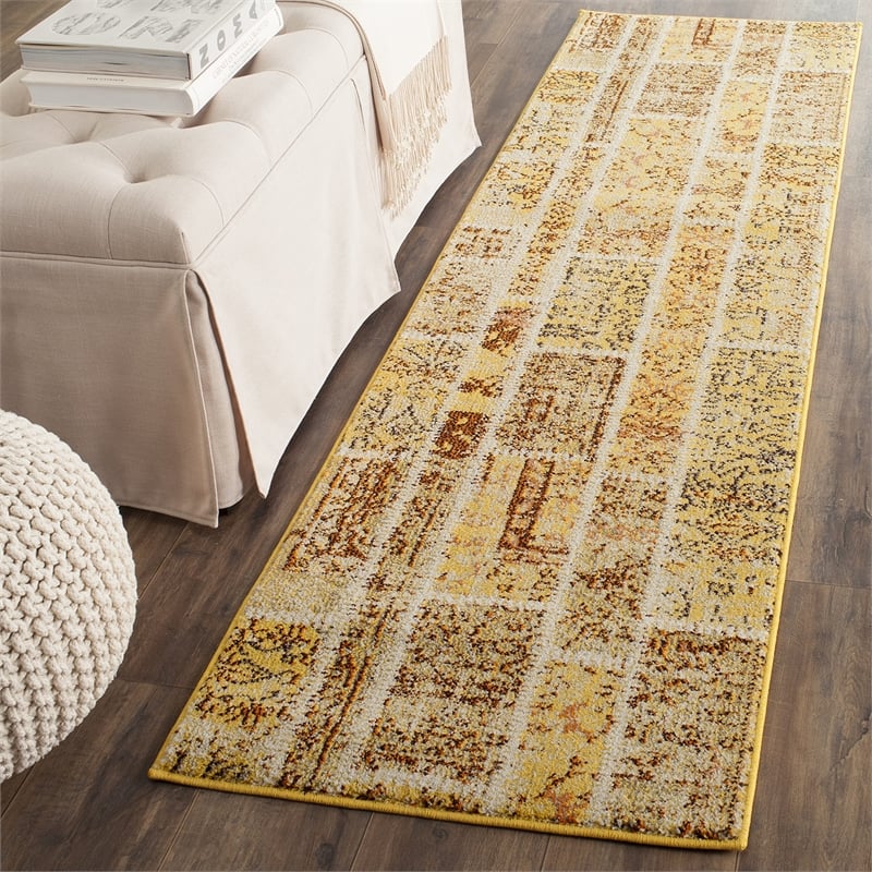 Safavieh Monaco Yellow Contemporary Rug - Runner 2'2