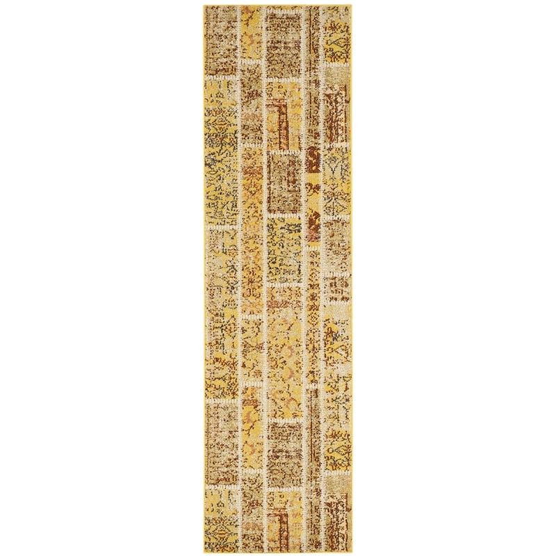 Safavieh Monaco Yellow Contemporary Rug - Runner 2'2