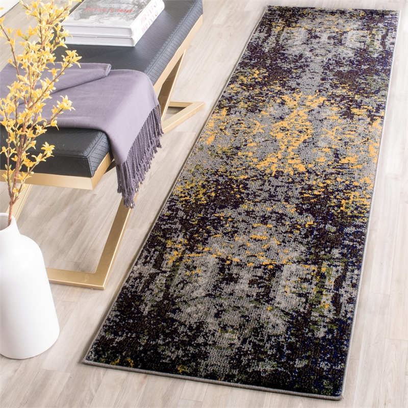 Safavieh Monaco Grey Contemporary Rug - Runner 2'2