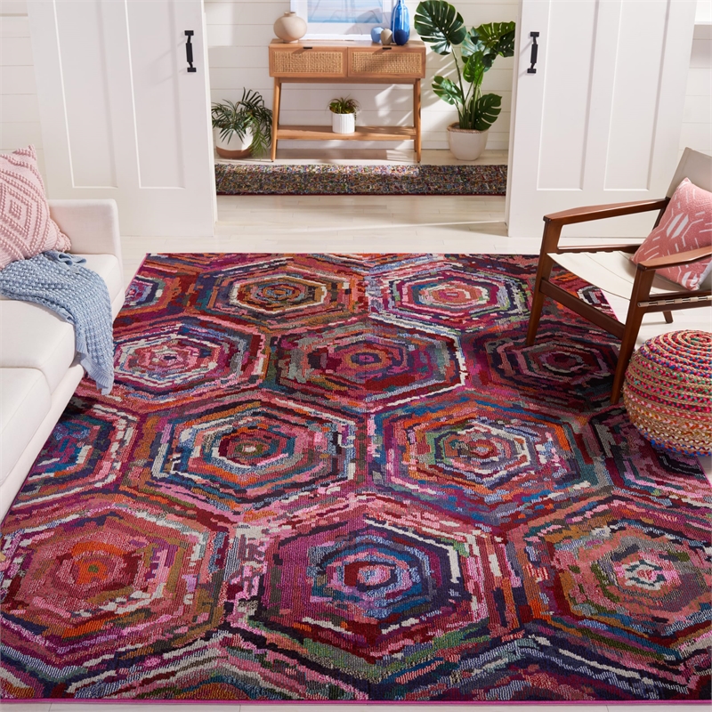 Safavieh Monaco Pink Contemporary Rug - 9' x 12'