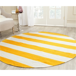 Safavieh Montauk Yellow Contemporary Rug - Round 6'