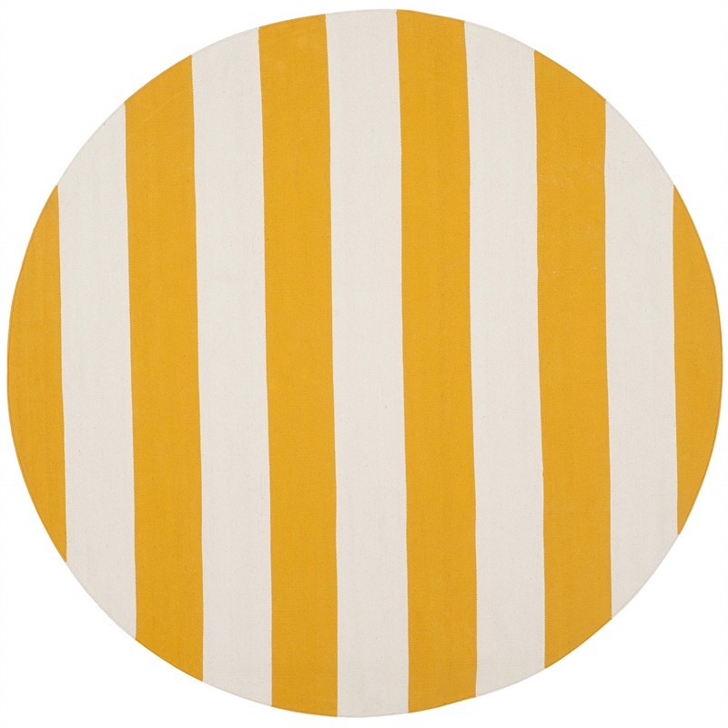 Safavieh Montauk Yellow Contemporary Rug - Round 8'