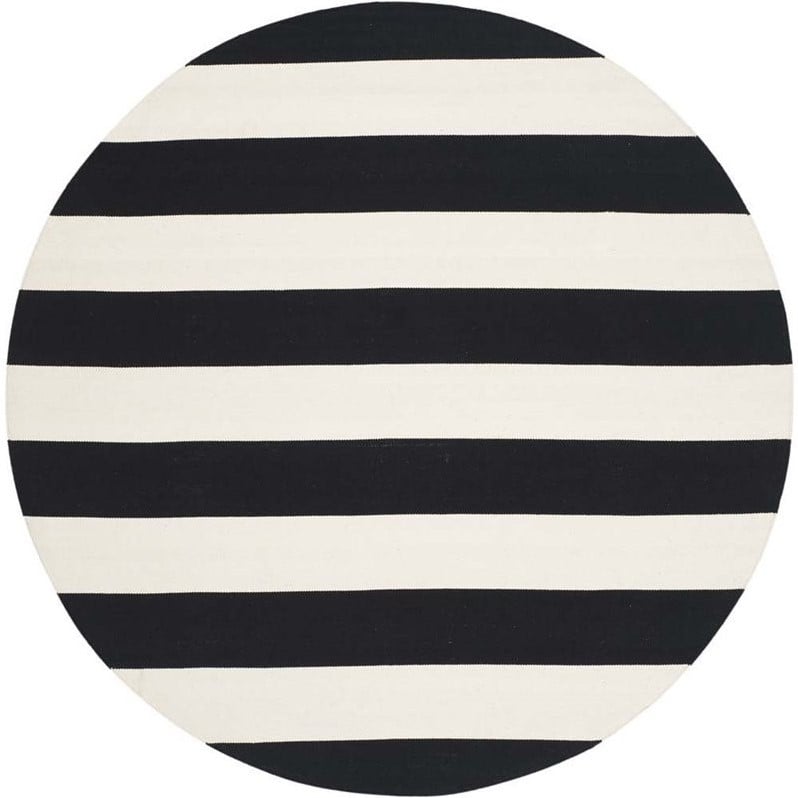 Safavieh Montauk Black Contemporary Rug - Round 4'