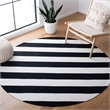 Safavieh Montauk Black Contemporary Rug - Round 8'