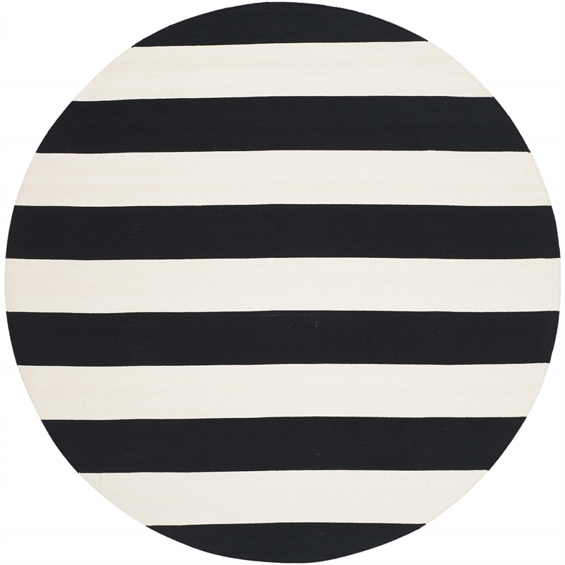 Safavieh Montauk Black Contemporary Rug - Round 8'