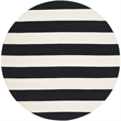 Safavieh Montauk Black Contemporary Rug - Round 8'