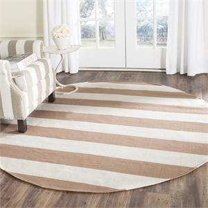 Safavieh Montauk Sand Contemporary Rug - Round 6'