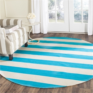 Safavieh Montauk Turquoise Contemporary Rug - Round 6'
