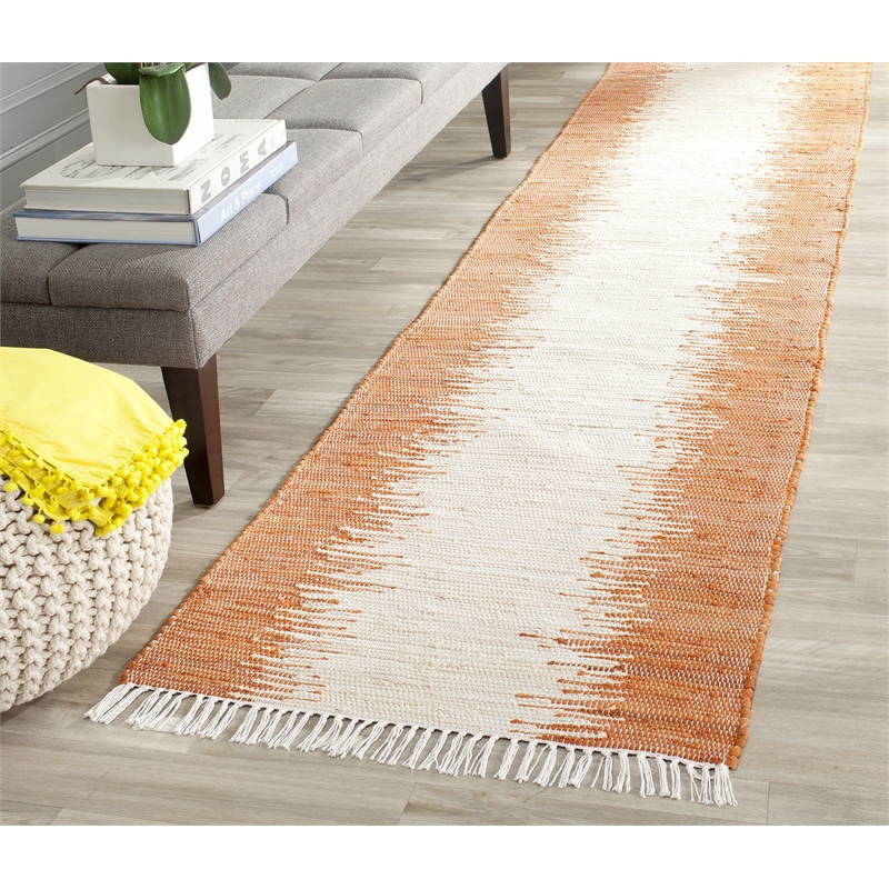 Safavieh Montauk Orange Contemporary Rug - Runner 2'3