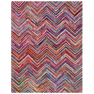 Safavieh Nantucket 9'-0&quot x 12'-0&quot Cotton Hand Tufted Rug in Pink / Multi-Color