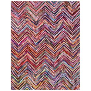 Safavieh Nantucket 11'-0&quot x 15'-0&quot Cotton Hand Tufted Rug in Pink / Multi-Color