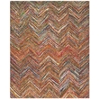 Safavieh Nantucket 9' X 12' Cotton Pile Hand Tufted Rug In Red And Blue