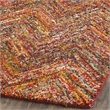 Safavieh Nantucket 6' X 6'  Square Cotton Pile Hand Tufted Rug In Red And Blue