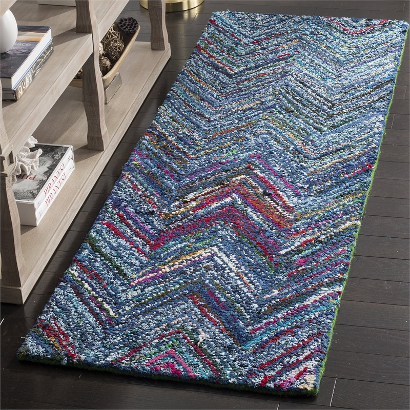 Safavieh Nantucket Blue Contemporary Rug - Runner 2'3