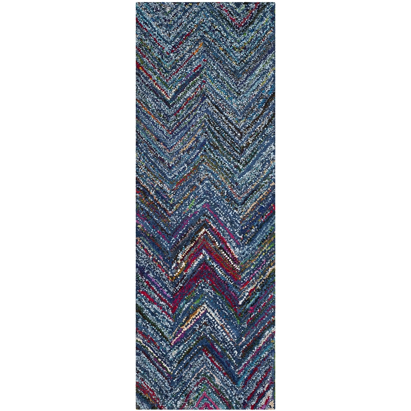 Safavieh Nantucket Blue Contemporary Rug - Runner 2'3