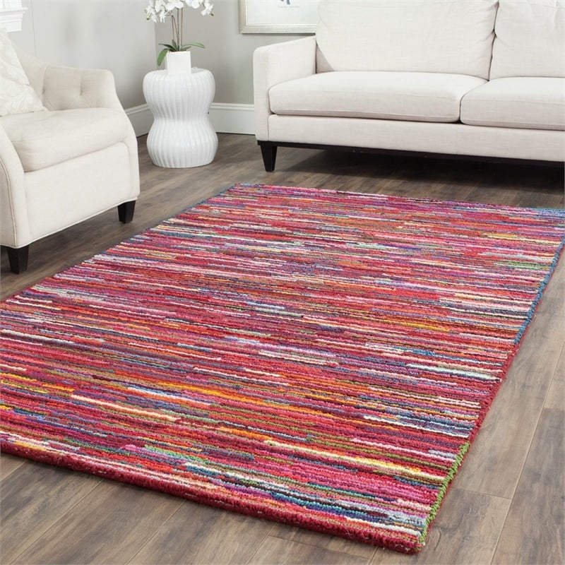 Safavieh Nantucket Pink Contemporary Rug - 10' x 14'