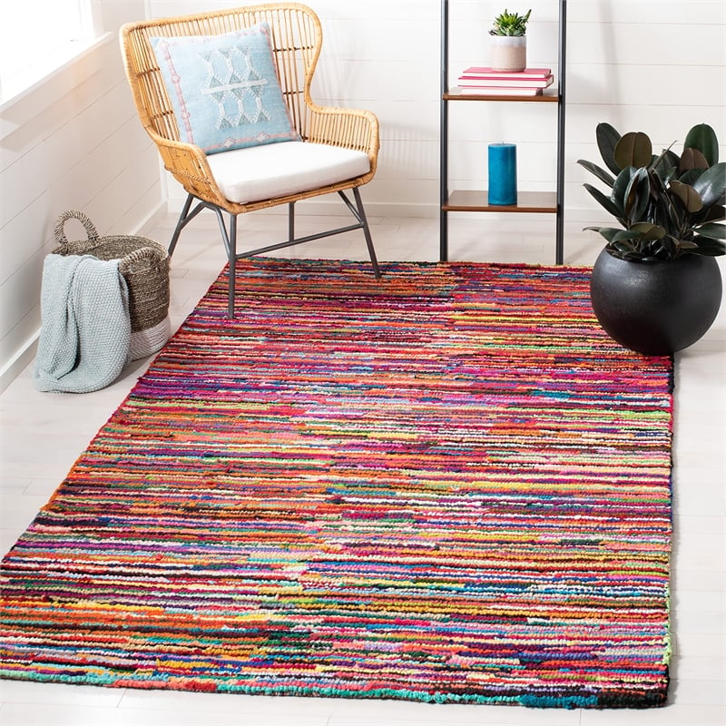 Safavieh Nantucket Pink Contemporary Rug - Square 6'