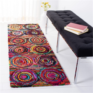 Safavieh Nantucket Pink Contemporary Rug - 2'3&quot x 12'